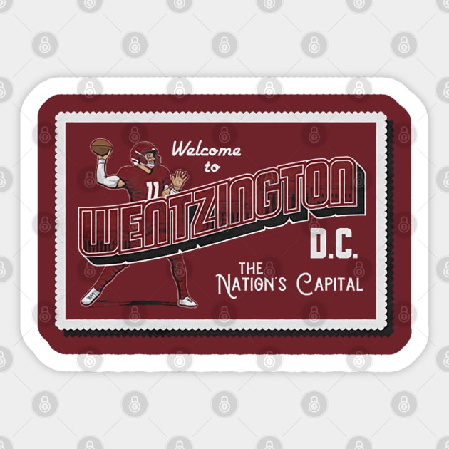 Carson Wentz Wentzington D.C. Sticker by Chunta_Design